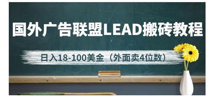 长期稳定国外广告联盟LEAD搬砖教程(包含软件)