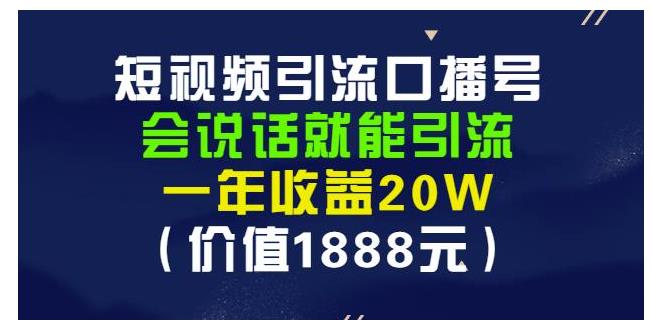 年收益20W抖音短视频口播号玩法(深度讲解)