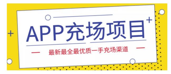 价值10000的APP充场项目(个人和工作室都可以操作)